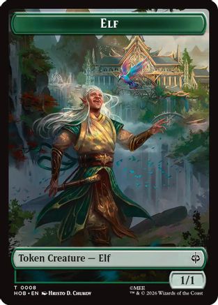 Elf // Treasure (0013) Double-Sided Token  [The Hobbit] Foil