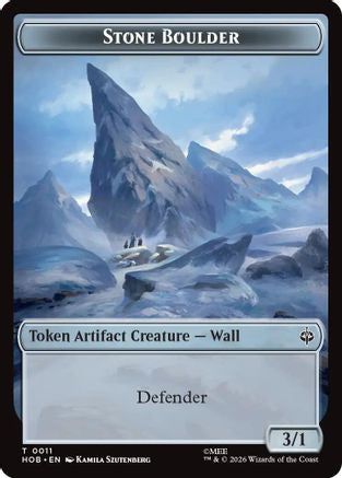 Stone Boulder // Dragon Double-Sided Token  [The Hobbit]