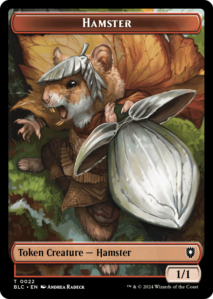 Hamster  [Bloomburrow Commander Tokens] Foil