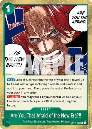Are You That Afraid of the New Era?! (OP17-037) - [The World's Strongest Warriors] Foil