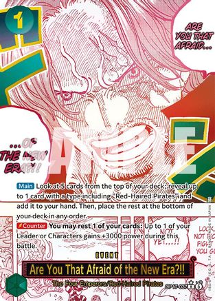 Are You That Afraid of the New Era?! (Alternate Art) (OP17-037) - [The World's Strongest Warriors] Foil