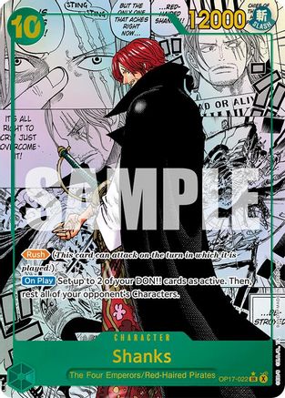 Shanks (022) (Manga) (OP17-022) - [The World's Strongest Warriors] Foil