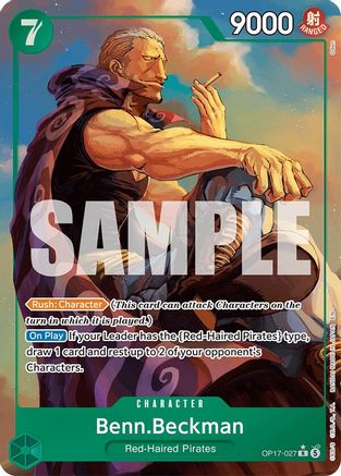 Benn.Beckman (Alternate Art) (OP17-027) - [The World's Strongest Warriors] Foil