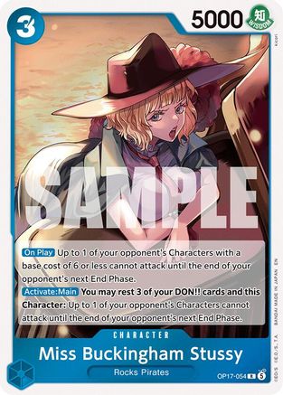 Miss Buckingham Stussy (OP17-054) - [The World's Strongest Warriors] Foil