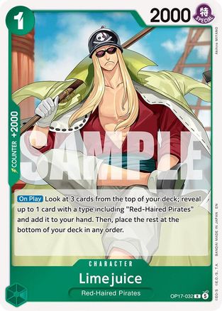 Limejuice (OP17-032) - [The World's Strongest Warriors] Foil