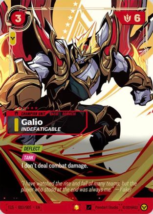 Galio, Indefatigable (T1 Worlds Champion Signature Edition Bundle) (T1S 003/005) - Riftbound - [Riftbound Promotional Cards] Foil