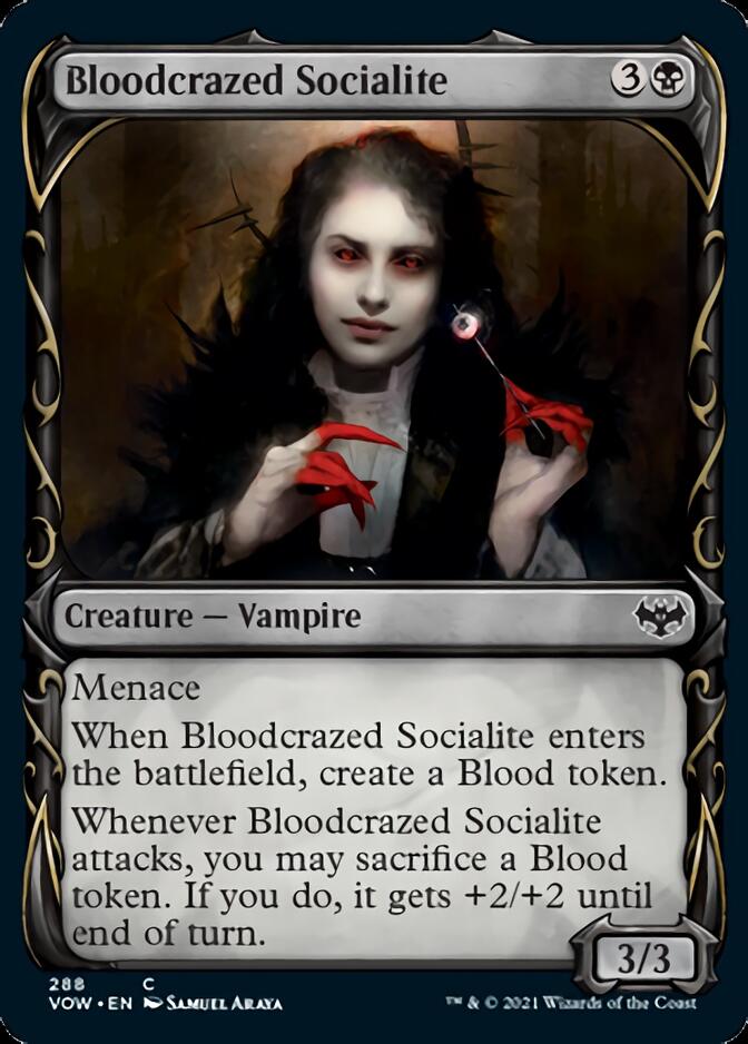 Bloodcrazed Socialite (Showcase Fang Frame) [Innistrad: Crimson Vow] Foil