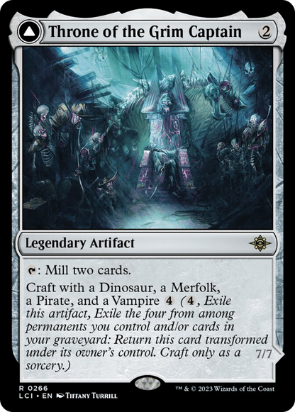 Throne of the Grim Captain // The Grim Captain [The Lost Caverns of Ixalan] Foil