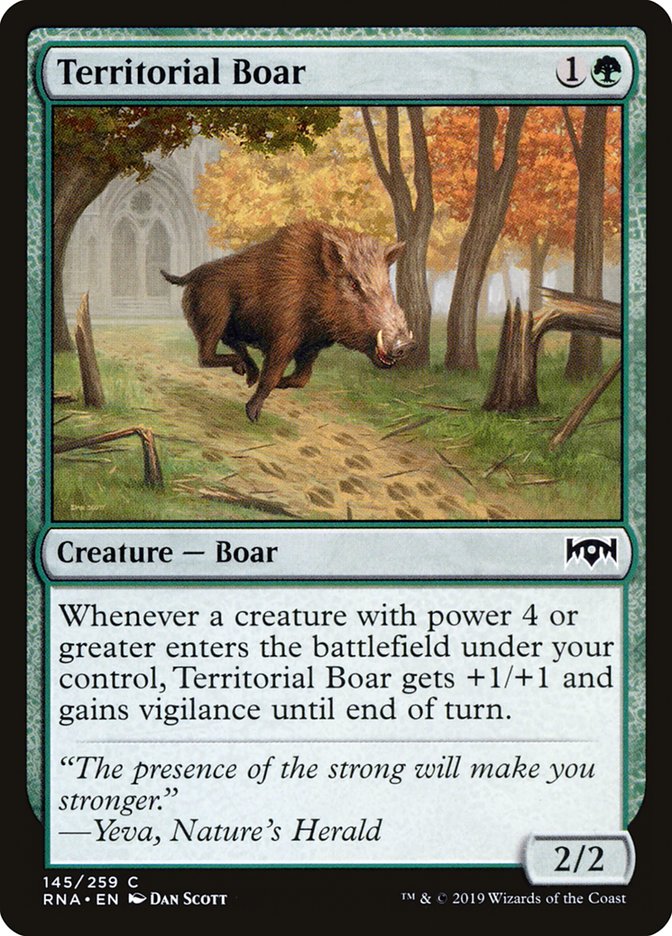 Territorial Boar [Ravnica Allegiance] Foil