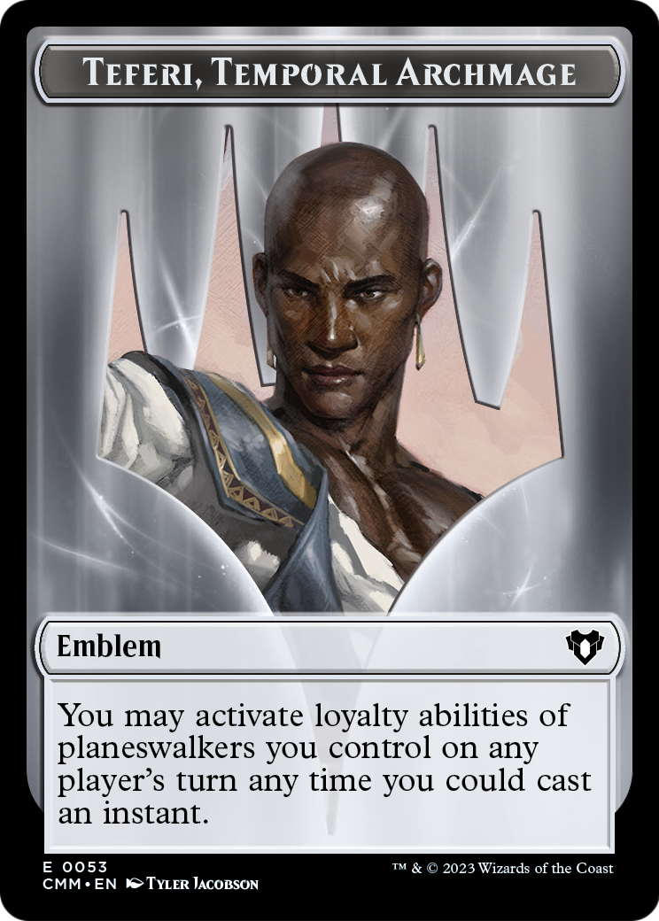 Teferi, Temporal Archmage Emblem  [Commander Masters Tokens] Foil
