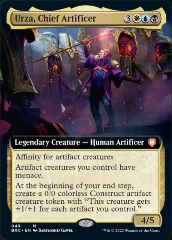 Urza, Chief Artificer (Extended Art) [The Brothers' War Commander] Foil