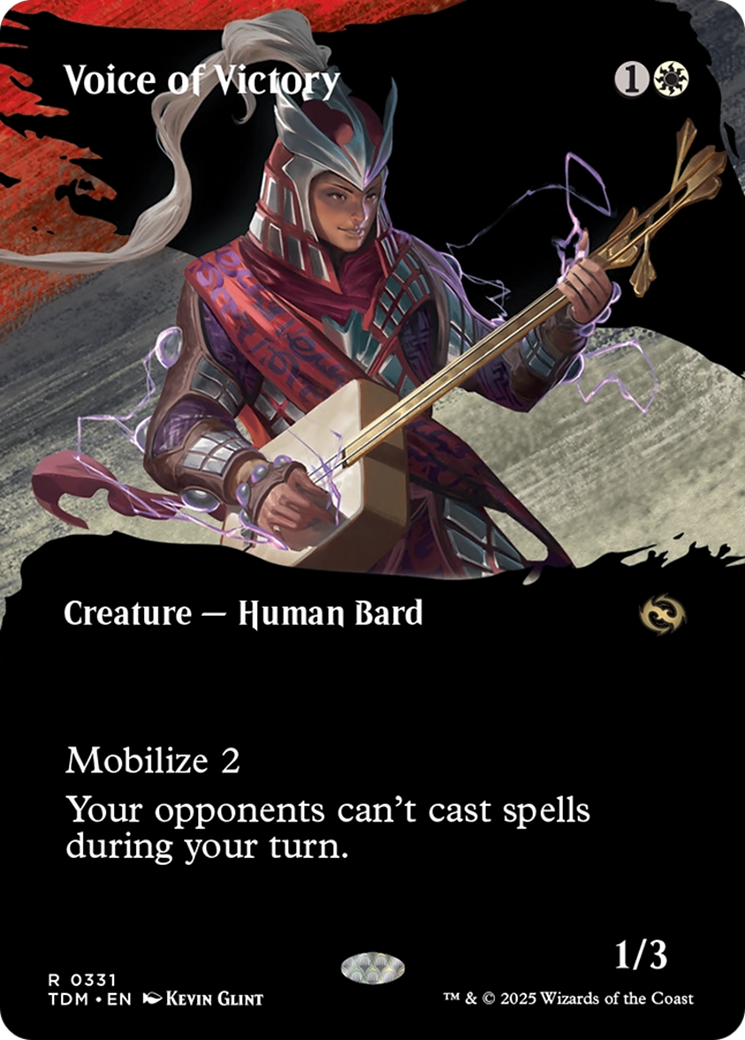 Voice of Victory (Borderless) [Tarkir: Dragonstorm] Foil