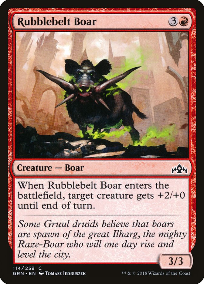 Rubblebelt Boar [Guilds of Ravnica] Foil