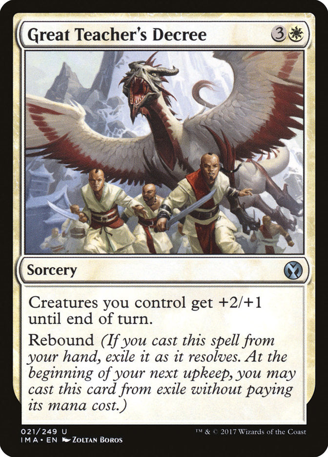 Great Teacher's Decree [Iconic Masters] Foil