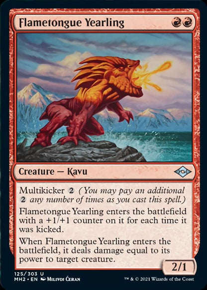 Flametongue Yearling [Modern Horizons 2] Foil