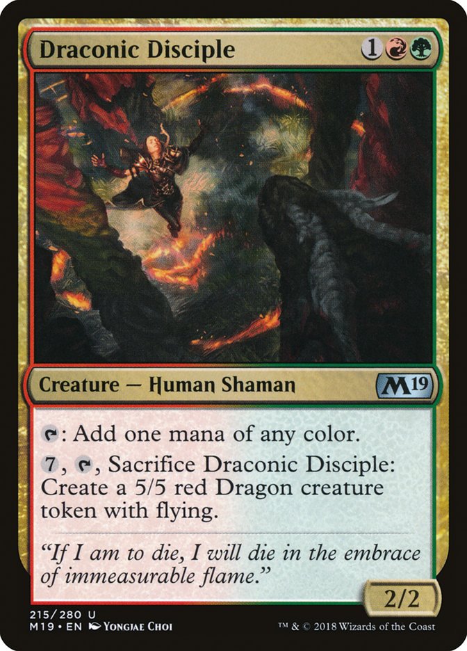 Draconic Disciple [Core Set 2019] Foil