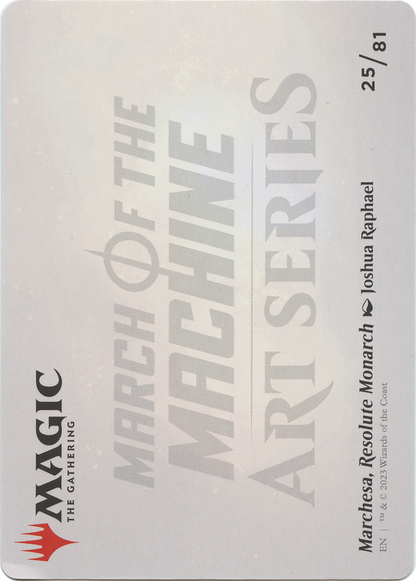 Marchesa, Resolute Monarch // Marchesa, Resolute Monarch  [March of the Machine Art Series] (Borderless) Foil