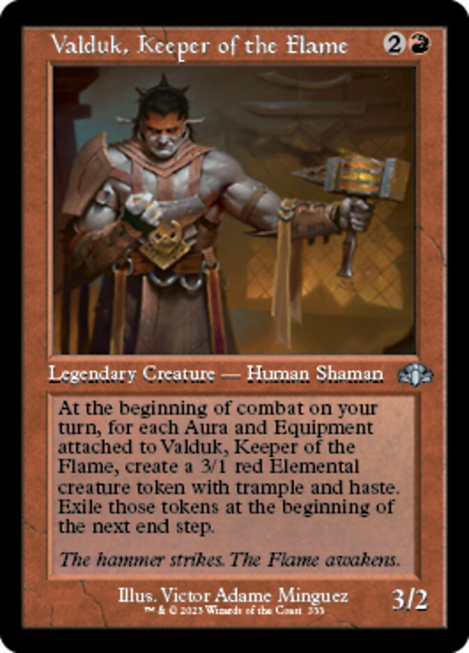 Valduk, Keeper of the Flame (Retro) [Dominaria Remastered] Foil
