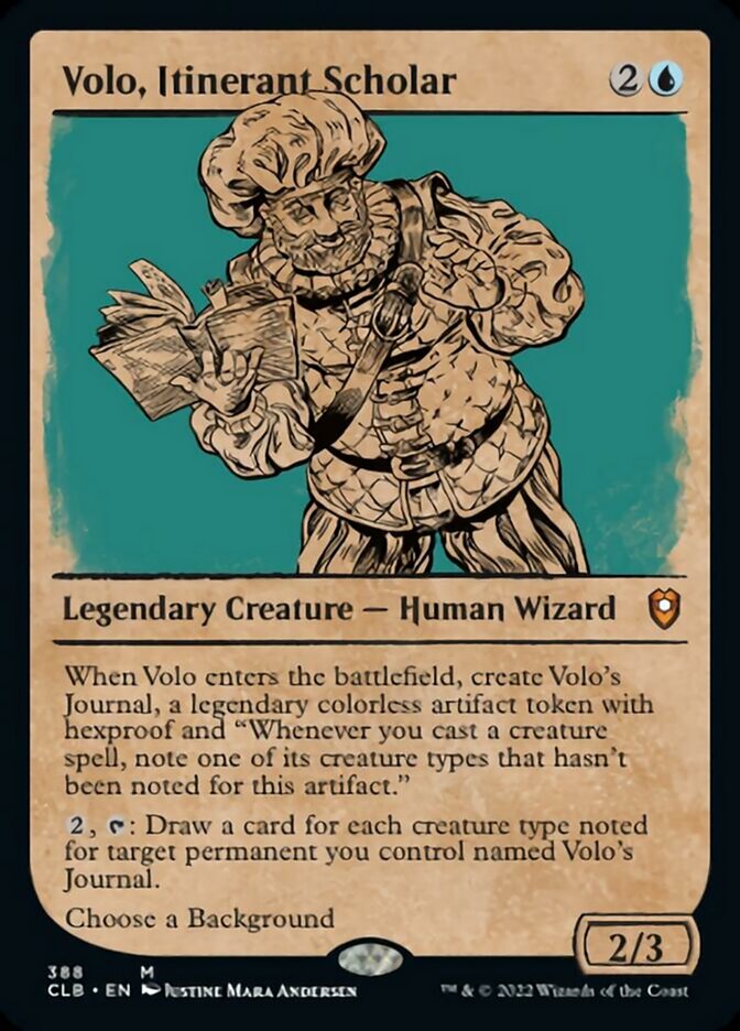 Volo, Itinerant Scholar (Showcase) [Commander Legends: Battle for Baldur's Gate] Foil