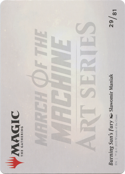 Burning Sun's Fury // Burning Sun's Fury  [March of the Machine Art Series] (Borderless)