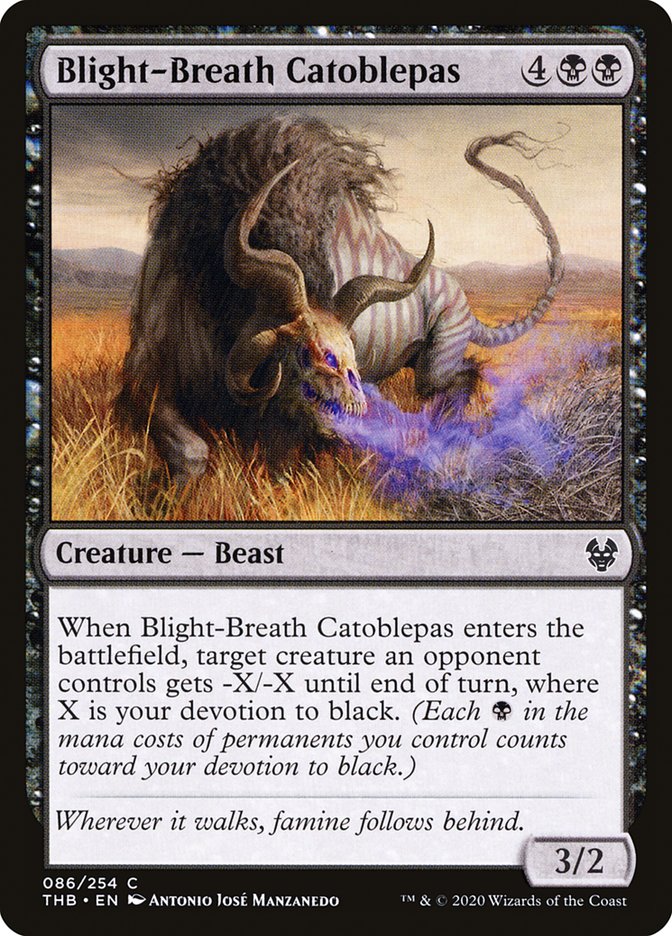 Blight-Breath Catoblepas [Theros Beyond Death] Foil