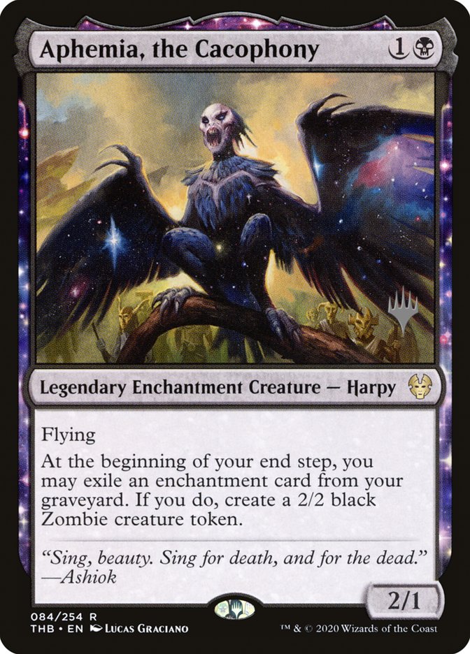 Aphemia, the Cacophony (Promo Pack) [Theros Beyond Death Promos] Foil