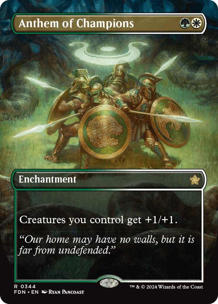 Anthem of Champions (Borderless) [Foundations] Foil