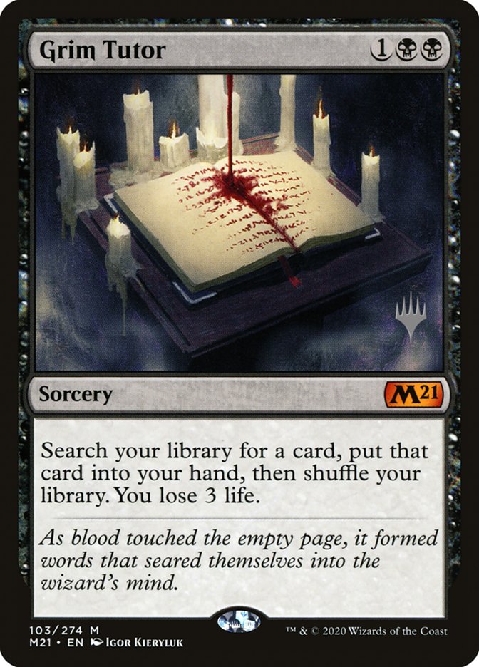 Grim Tutor (Promo Pack) [Core Set 2021 Promos] Foil
