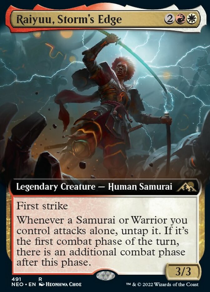 Raiyuu, Storm's Edge (Extended Art) [Kamigawa: Neon Dynasty] Foil