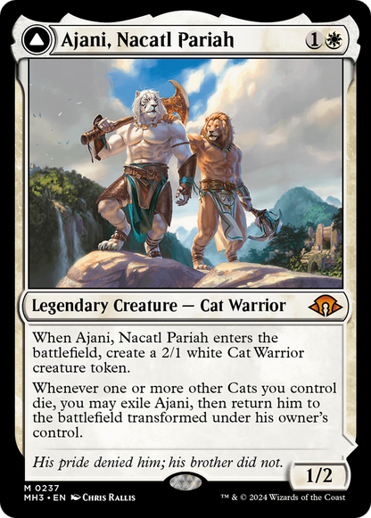 Ajani, Nacatl Pariah // Ajani, Nacatl Avenger [Modern Horizons 3] Foil
