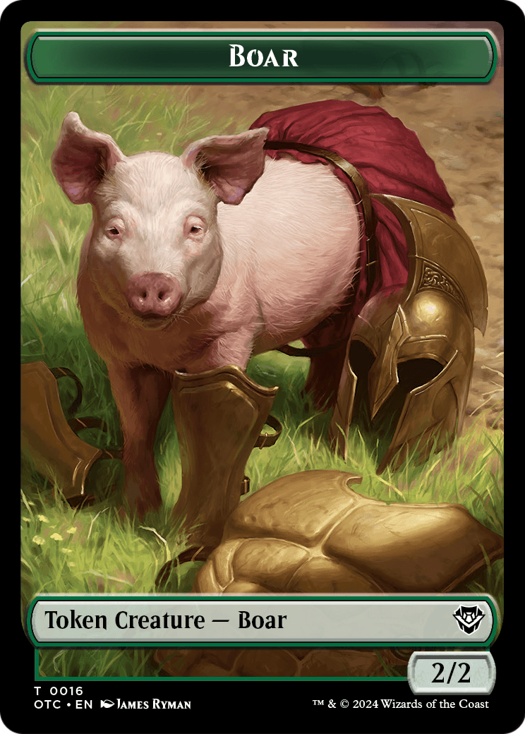 Boar  [Outlaws of Thunder Junction Commander Tokens]
