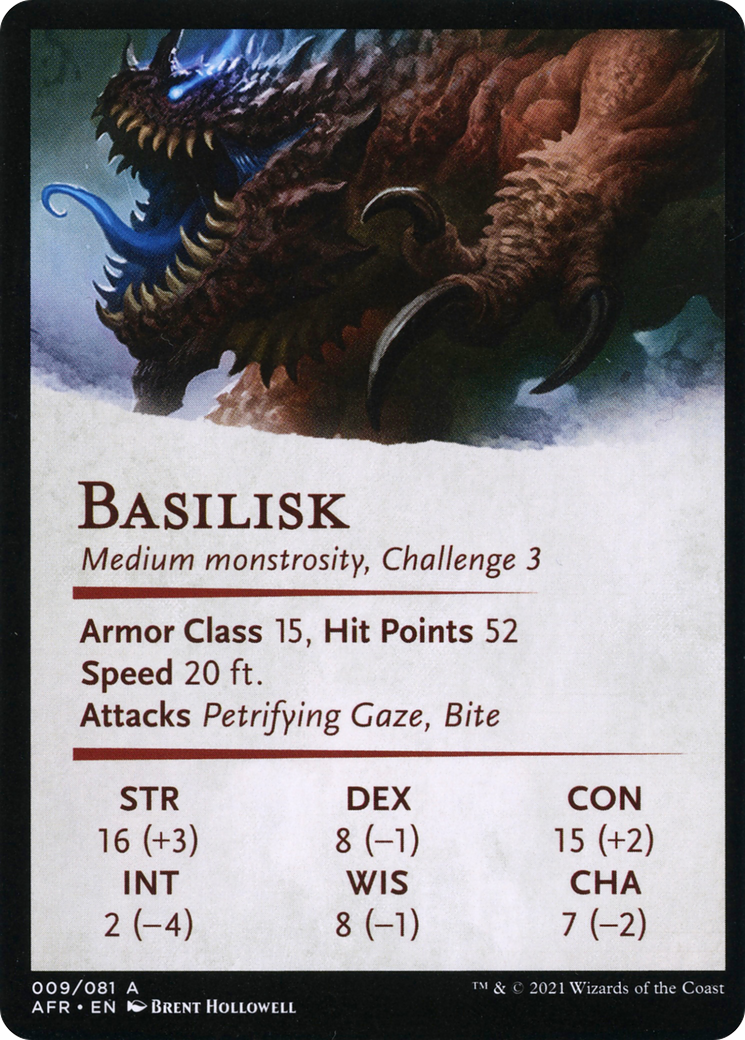 Underdark Basilisk // Basilisk  [Adventures in the Forgotten Realms Art Series] (Borderless)