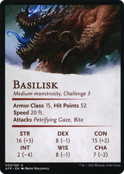 Underdark Basilisk // Basilisk  [Adventures in the Forgotten Realms Art Series] (Borderless)