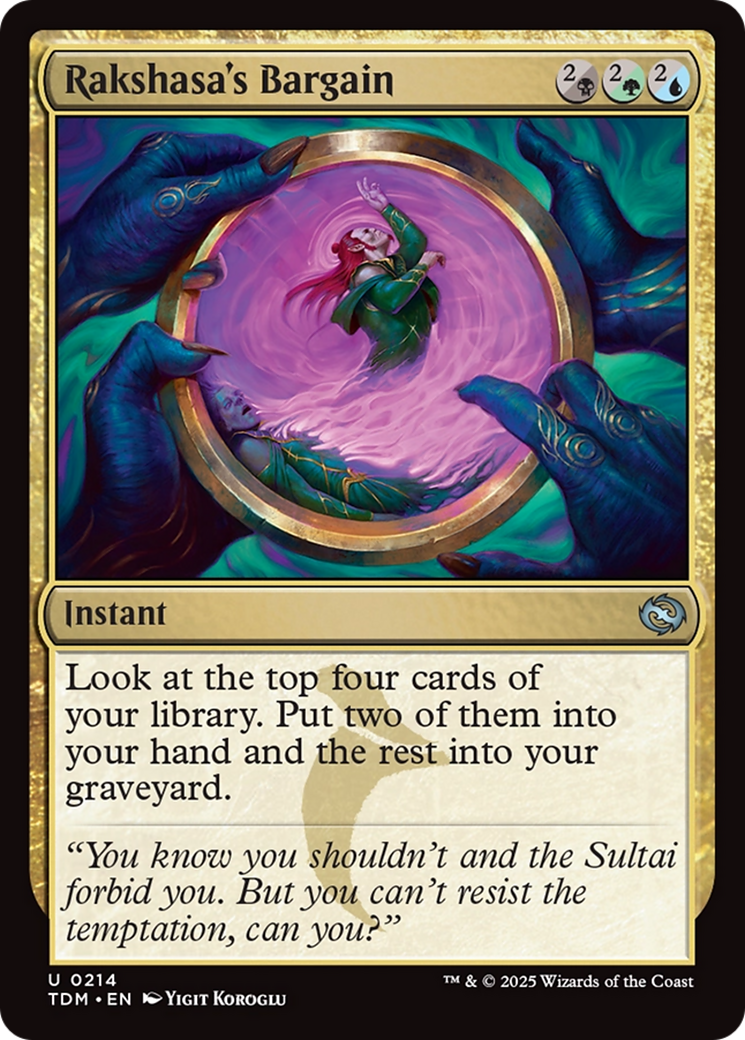 Rakshasa's Bargain [Tarkir: Dragonstorm] Foil