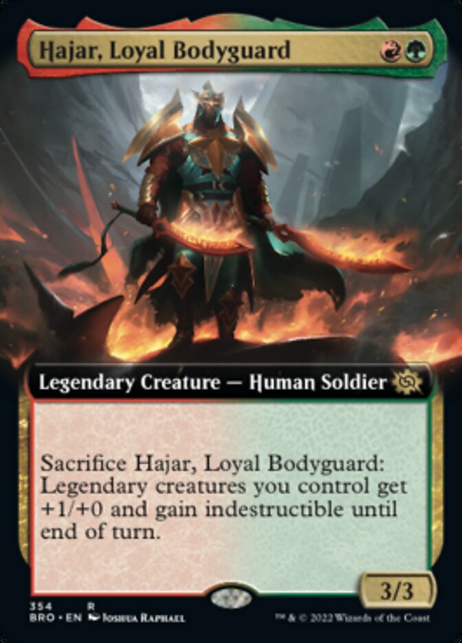 Hajar, Loyal Bodyguard (Extended Art) [The Brothers' War] Foil