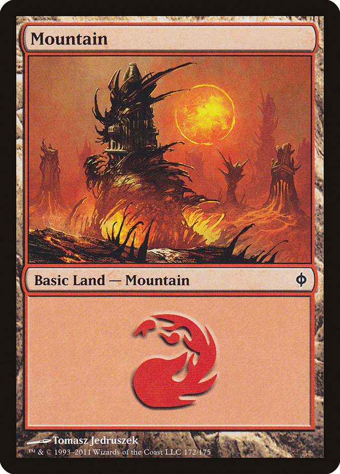 Mountain (172) [New Phyrexia] Foil