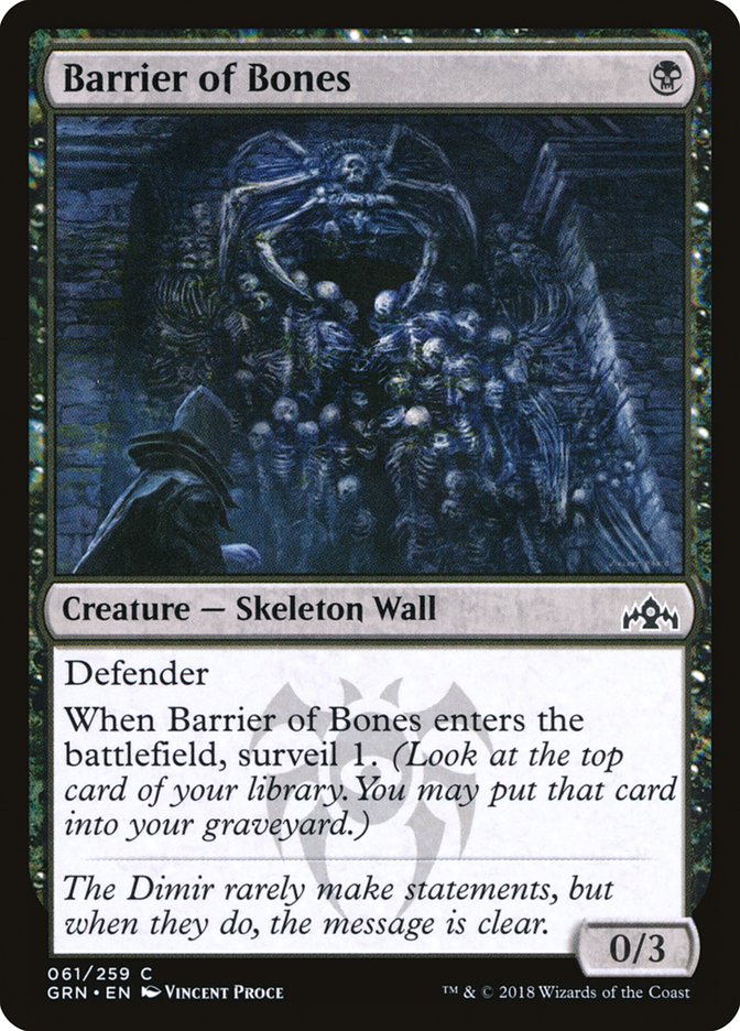 Barrier of Bones [Guilds of Ravnica] Foil