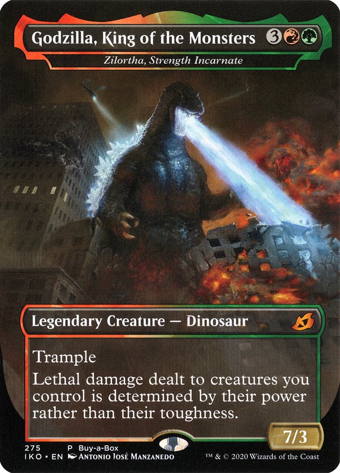 Zilortha, Strength Incarnate - Godzilla, King of the Monsters (Buy-A-Box) [Ikoria: Lair of Behemoths Promos] Foil