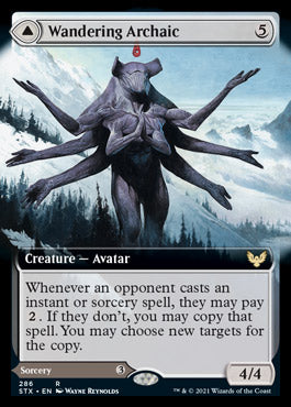 Wandering Archaic // Explore the Vastlands (Extended Art) [Strixhaven: School of Mages] Foil