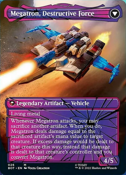 Megatron, Tyrant // Megatron, Destructive Force (Shattered Glass) [Transformers] Foil