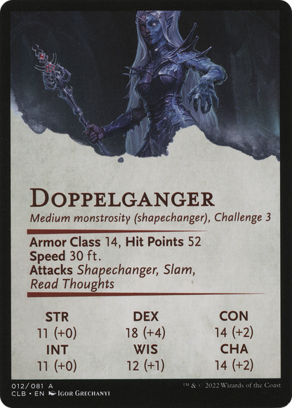 Mocking Doppelganger // Mocking Doppelganger  [Battle for Baldur's Gate Art Series] (Borderless) Foil
