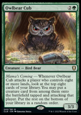 Owlbear Cub [Commander Legends: Battle for Baldur's Gate] Foil