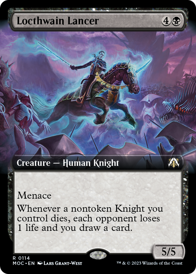 Locthwain Lancer (Extended Art) [March of the Machine Commander] Foil