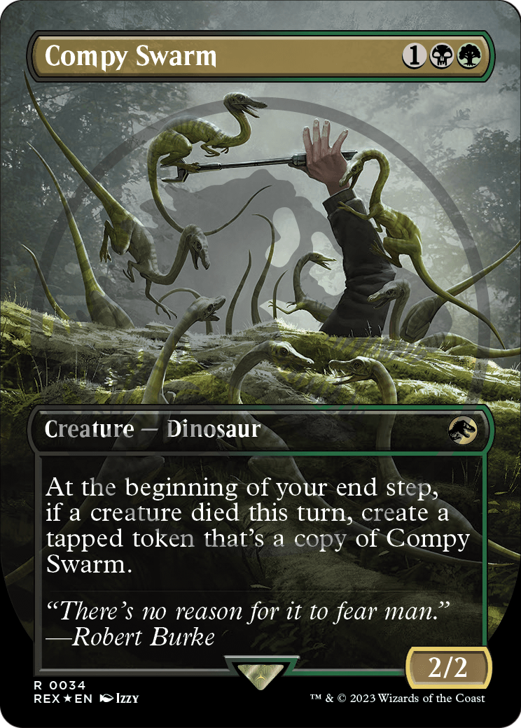 Compy Swarm (Borderless) (Emblem)  [Jurassic World Collection] (Borderless) Foil
