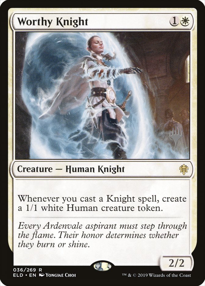 Worthy Knight (Promo Pack) [Throne of Eldraine Promos] Foil