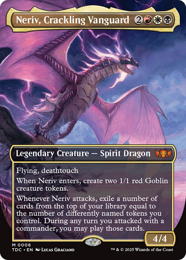 Neriv, Crackling Vanguard (Borderless) [Tarkir: Dragonstorm Commander] Foil