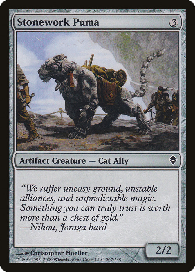 Stonework Puma [Zendikar] Foil