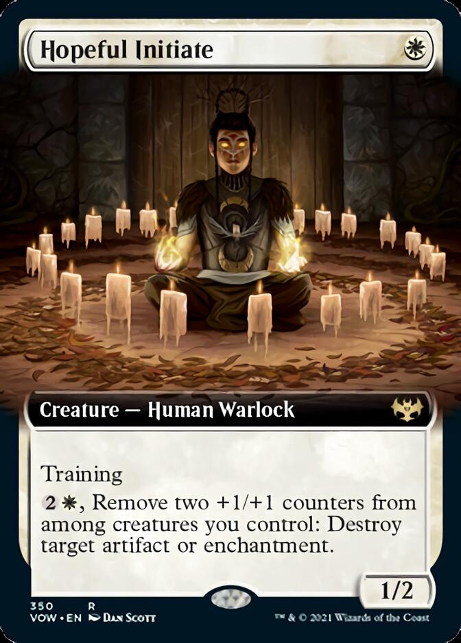 Hopeful Initiate (Extended Art) [Innistrad: Crimson Vow] Foil