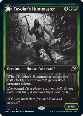 Tovolar's Huntmaster // Tovolar's Packleader [Innistrad: Double Feature] Foil