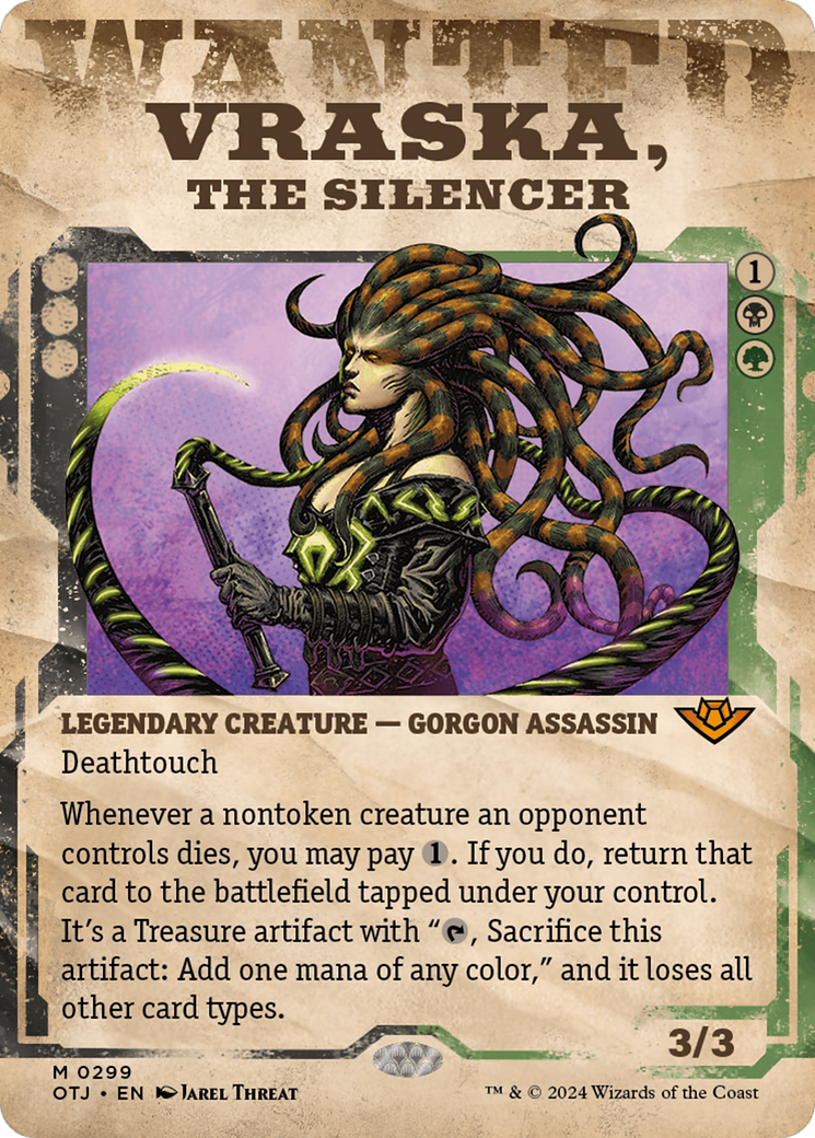 Vraska, the Silencer (Showcase) [Outlaws of Thunder Junction] Foil